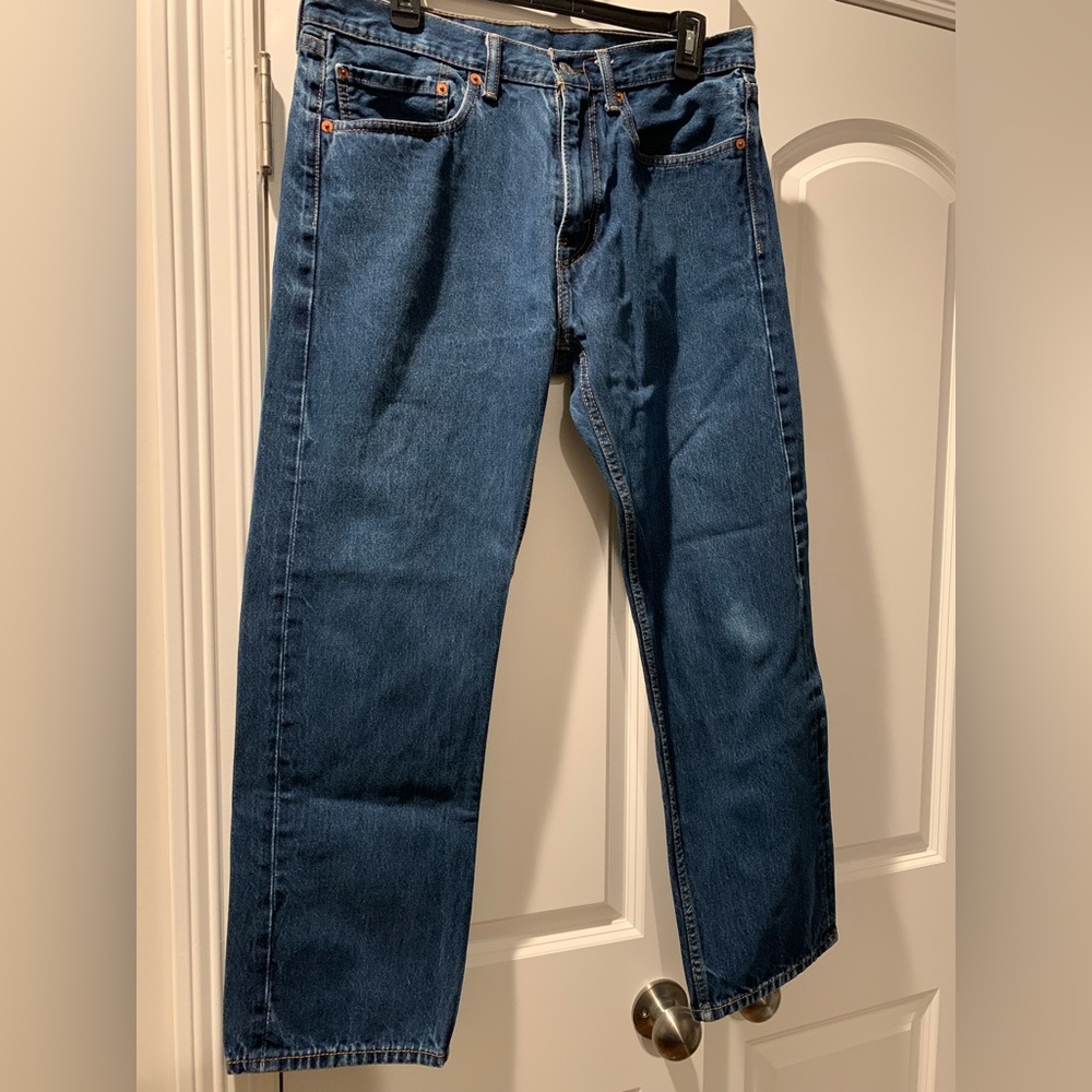Levi Mens 505 blue jeans